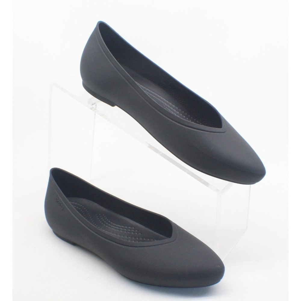 CROCS Brooklyn Pointed Flat 210169 Black Slip On Womens Size 4 New